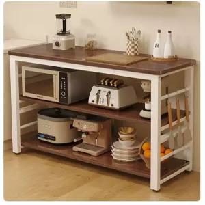 전자렌지 선반 철제 조리대 식탁 아일랜드 주방 대 길이조절 조립식 전자레인지선반 수납장