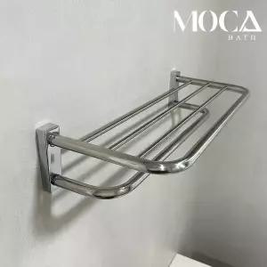 [모카바스]2단 수건 욕실 선반 스테인리스 크롬