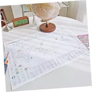 책상 학습 세계지도 색칠놀이 컬러링북 도안 교육 포스터 벽지 인테리어 자료