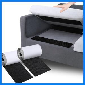 소파 쿠션용 헤비 듀티 스트립 1세트 4인치 x 6.5FT 소파 쿠션 미끄러짐 방지 - 접착식 후크 및 루프 테이