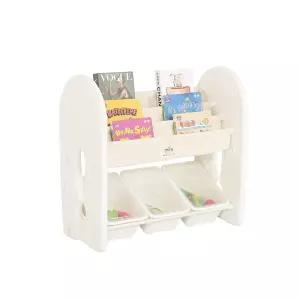 튼튼하고안전한 HDPE소재 유아 아기 전면책장 A타입 캡형/미니정리함 베이비룸 수납장 키즈책장