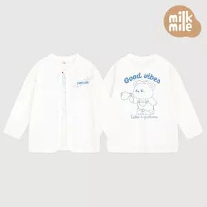 [밀크마일] 버블베어린넨가디건