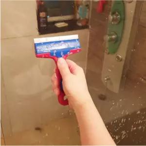 샤워부스 물때 제거 욕실 유리 거울 화장실 청소 스크래퍼