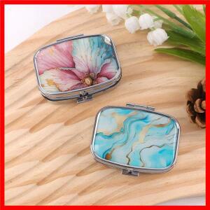 스테인드 글라스 금속 약 상자 마블링 알약 포장 건강 제품 방습 보관 케이스 맞춤형 관