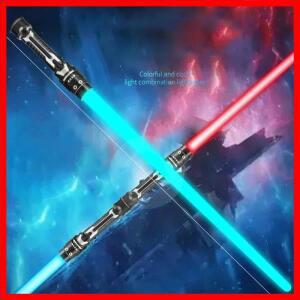 다채로운 확장형 발광 검 장난감 깜박이는 불빛 어린이 코스프레용 빨간색 파란색 라이트업 멋진 발광 검