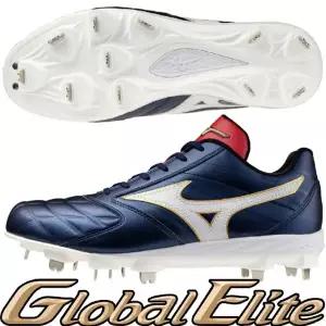[미즈노] 야구화 글로벌 엘리트 일체형징 야구화 [곤흰] 11GM261029NW D2602