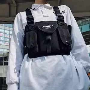 ( )테크웨어 스포츠 체스트백 오토바이 조끼가방 스포츠가방 블랙