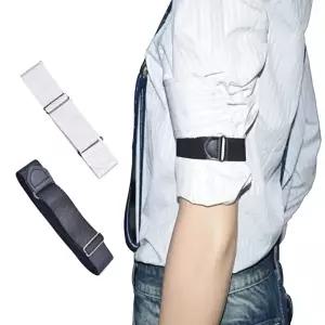 1개 암가터 셔츠 옷 소매 고정 밴드 슬리브 가터 암밴드 소매걷이 옷밴드 흘러내림방지 클립 (KYR-WFG2TNQ