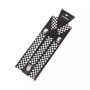 체커보드 3클립 멜빵 (2p) DK71캐주얼 서스펜더 패션 3멜빵 정장 남자 신사용 멜빵끈 고급