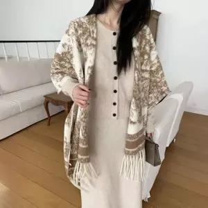 [옷자락] 여성 가을 겨울 포근한 마블링 대형 숄 머플러