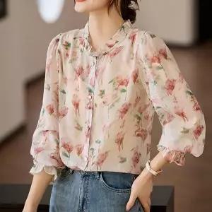 [blackqueen]플라워 시폰 블라우스 blk004454_P416524630