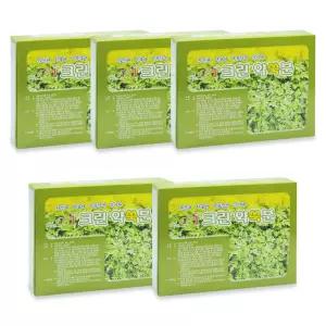 영생사 크린 약쑥분 1박스(30포+티백 고정대) X 5개 반신욕 족욕 좌욕 쑥팩