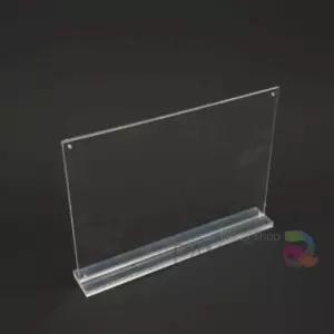 T자형 아크릴POP꽂이 A4가로 배너입간판 안내스탠드 pop대 pop스탠드 POP대 거치대 메뉴판 미니광고판 POP