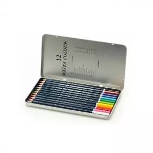 (선택 본상품)12색 수채화 색연필 틴케이스 컬러링북 미술 화방용