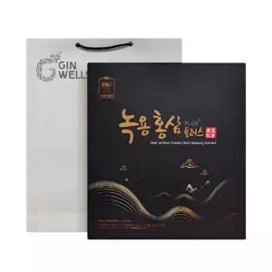 [설날선물] 녹용 홍삼 플러스 30포 x 70ml +쇼핑백 홍삼액 파우치 진웰스 구정 설날 설 명절 선물세트