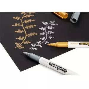 [제이프로젝]모나미 굵은글씨용 금색 은색 네임펜 12자루 1타스 은색펜 은색볼펜 금색펜 유성펜