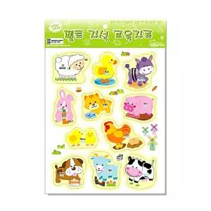 청양토이 펠트 자석 교구 모형류 가축동물 선물용완구 어린이 놀이 학습용 교육용