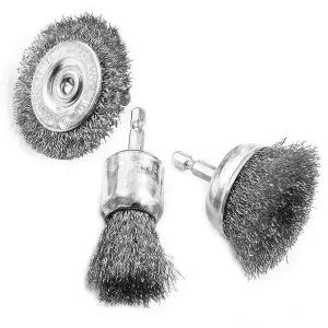 드릴용 와이어 스텐 브러쉬 녹제거 사포 그라인더날 철솔 금속 식당 불판기 산업용 스크래퍼