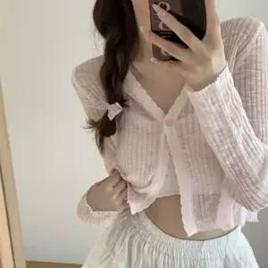 베이직 크롭 시스루 가디건 여리여리 소개팅 여성복 여리여리룩