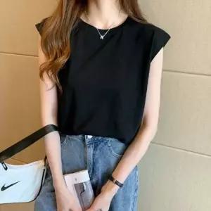 민소매 슬리브티 티셔츠 루즈핏 레이어드티 캡소매 여