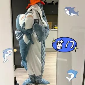상어잠옷 동물잠옷 상어담요 후드 동물 부드럽고 후드담요