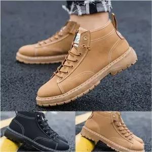 남성 키높이워커 로우 단화 배색 스티치 캐주얼 신발 2색 웰트화