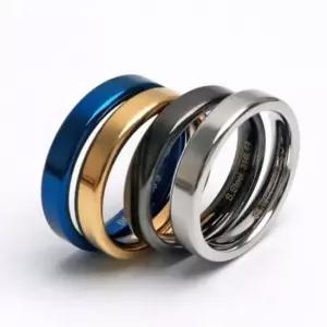 개성있는 링 기념일 4색 선물 모던 남성 레인보우 가 우정반지 패션반지 엣지있는 시크한 발렌다인데이