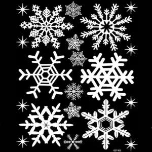 조인컴퍼니 크리스마스 스티커 겨울눈꽃_4종택1 스티커 데코 창문스티커