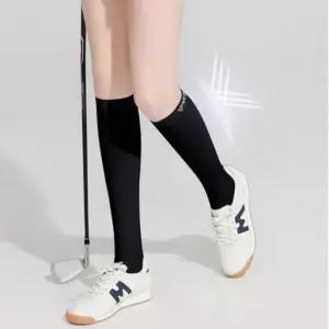 롱양말 쿨 슬림핏 니삭스 스타킹 여성용 골프 골프 무봉제 냉감