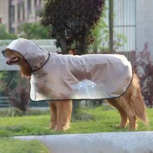 강아지 우비 투명 귀여운 레이코트 비옷 XL 2XL 3XL소형견 중형 대형 애견 산책 외출 우의 방수 화이트 레