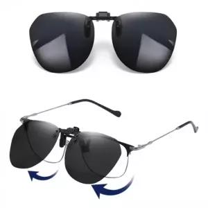 편광 선글라스 클립온 운전용 미러렌즈 골프 운전 파우치포함