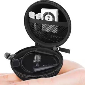 휴대용 이어폰 케이스 블랙마카롱 파우치 가방 보관용 가방 미니