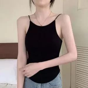 홀터넥 캡내장 추천 크롭 나시 꾸안꾸 여름 슬림핏캡탑