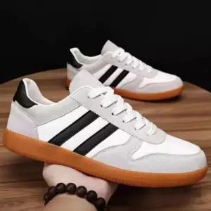 남성 배색 포인트 슬림 스니커즈 캔버스 운동화 2컬러 WFLYF1T