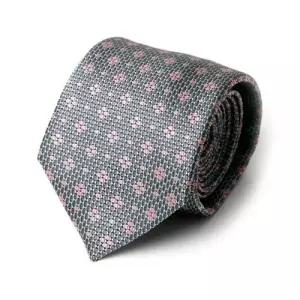 TBZ 도트 플라워 그레이 넥타이 WFLYSJD