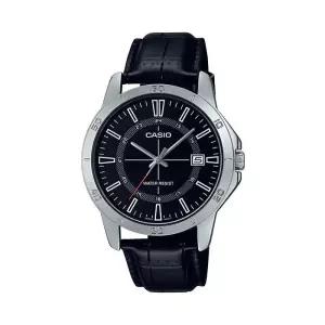 [카시오]카시오 MTP-V004L-1C 클래식 라운드 남성 가죽 아날로그 시계