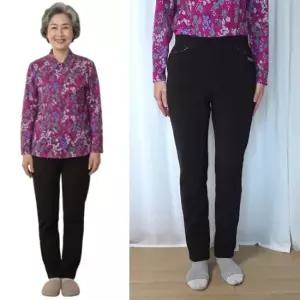 중년 여성 밴딩 기모 팬츠 1P 할머니 엄마 바지 선물 할머니기모바지 할머니옷