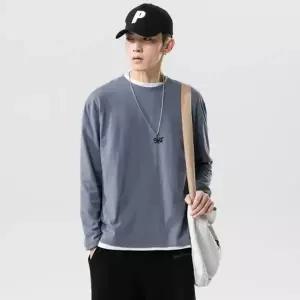 무지 면맨투맨 커플 긴팔티셔츠 오버핏 남녀공용