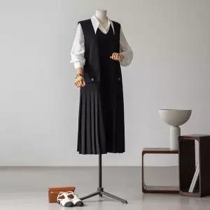 (안나앤플러스) 로피아 플리츠 나시 원피스[드레스CYM85] 빅사이즈