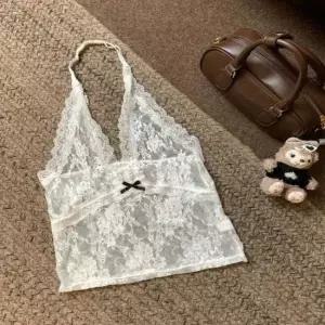 여름나시티 여자 여름 홀터넥 시스루 레이스이너탑 크롭 이너탑