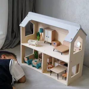 원목 인형의 집 인형의집 미니어처 주택 나무집 하우스 놀이