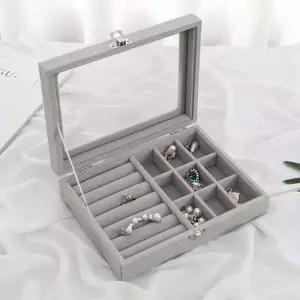 벨벳 소재 주얼리 정리 보관 케이스 반지 보석함 악세사리정리함 보석함 수납함