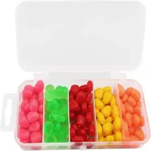 OriGlam 125pcs 시뮬레이션 가짜 부드러운 미끼 옥수수 잉어 5가지 색상의 인공 낚시