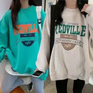 여자맨투맨 셔츠 기모 긴팔 레터링 클래식 루즈핏