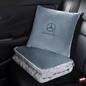 자동차 쿠션 겸용 이불 담요 럭셔리 제이앤 차박 멀티 로고