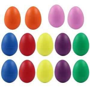 호르디온 14pcs 플라스틱 셰이커 퍼커션 뮤지컬 마라카스 이스터 파티, 음악 학습 용품 지원