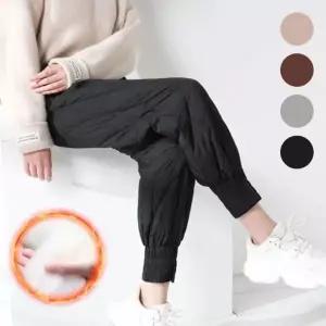 겨울 방한 여자 깔깔이 조거 팬츠 퀼팅 누빔 패딩 바지