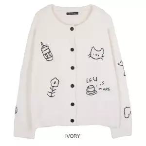 갤러리아 [미니마리]드로잉자수가디건 (MMA3CD19)