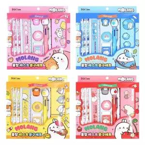 몰랑 492ZVZ54 베스트 문구세트 4개(혼합) 필기도구 단체선물