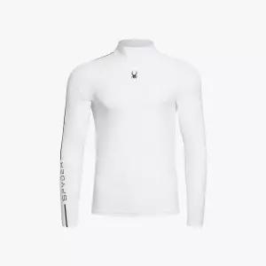 스파이더 본사 남성 프로웹 하이넥 컴프레션 티셔츠 SPHPCNCL241MWHT